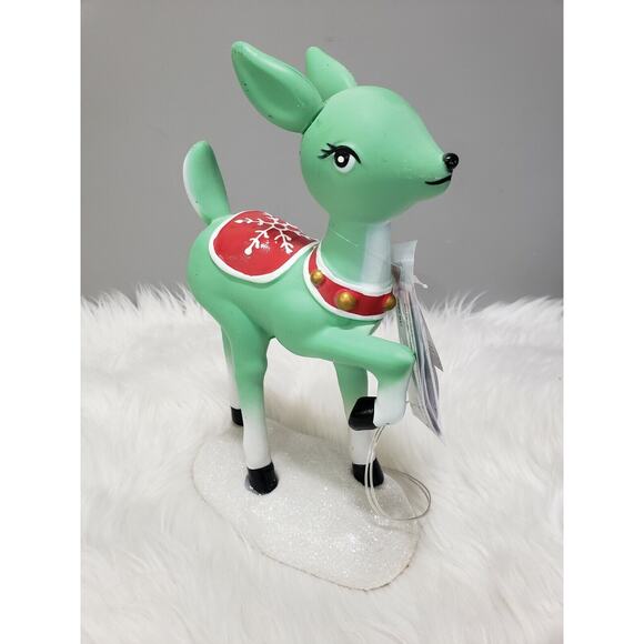 Wondershop Blow Mold LED lit reindeer mint nostalgic retro vintage mint throwbac - Picture 1 of 7